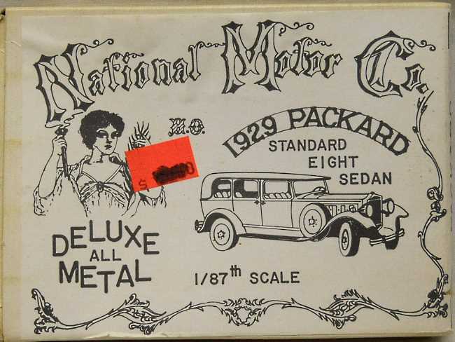 National Motor Co 1/87 1929 Packard Standard Eight Sedan HO Scale, 706 plastic model kit